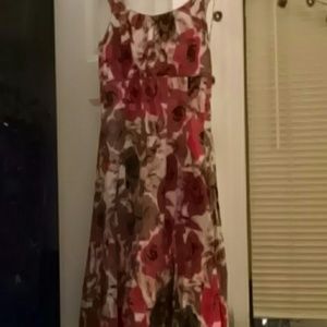 Floral tea length dress